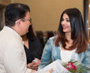 Aishwarya Rai Bacchan greeted by Kannadigas’ representative in Qatar